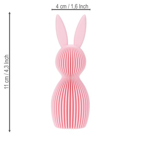 Article Lapin de Pâques décoratif en plastique, en forme de lapin, 11 cm, lot de 4.