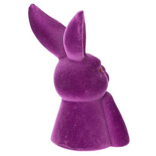 Article Buste de lapin floqué « Lapin pensif » pour Pâques 16,5 × 13 × 27 cm