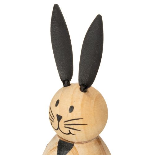 Article Lapin décoratif au design simple, idéal pour égayer votre salon au printemps, 12 cm, lot de 2.