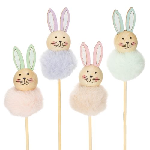 Floristik24 Figurines de lapins de Pâques tout doux pour des fêtes de Pâques joyeuses, décoration de chambre, 34 cm, lot de 12