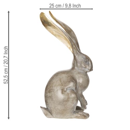 Article Figurine décorative de lapin pour une décoration élégante de printemps et de Pâques, 52 cm