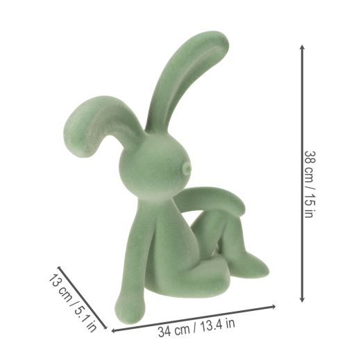 Article Figurine décorative de lapin, adorable figurine pour une ambiance printanière dans n'importe quelle pièce, 38 cm