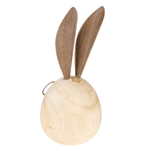 Article Lapin décoratif en bois et métal au design humoristique, un objet sympathique qui attire le regard, 19 cm, 2 pièces