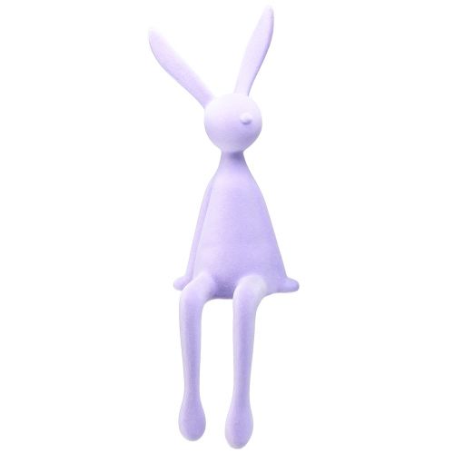 Floristik24 Tabouret Edge Bunny Floqué Lapin de Pâques assis – 2e choix – Lilas 56 cm