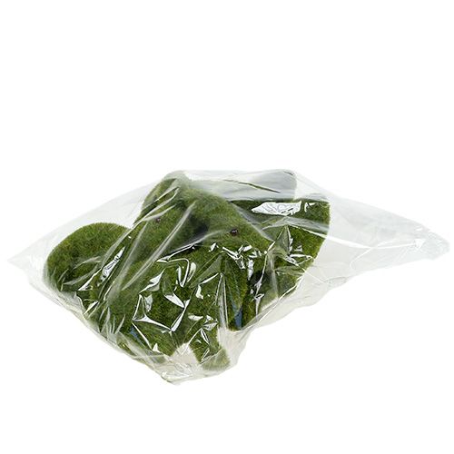 Floristik24 Lapins floqués assis vert T14cm 4P.