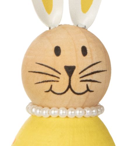 Article Figurines décoratives de lapins en forme d'œuf, pour une décoration printanière, 12 cm, lot de 3