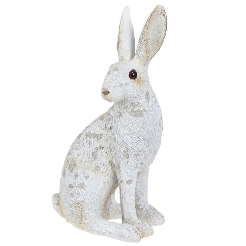Floristik24 Figurine décorative de lapin assis Lapin de Pâques Shabby Chic 12×9×25cm