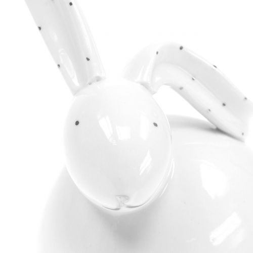 Floristik24 Lapin en céramique blanc 14cm 2pcs