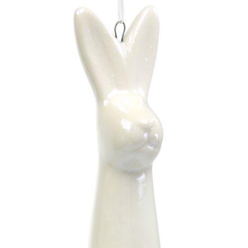 Floristik24 Lapin à suspendre blanc 10cm 6pcs