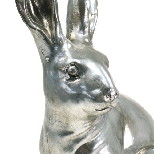 Floristik24 Déco Lapin Argent H36cm