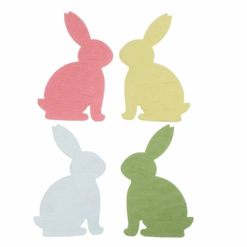 Floristik24 Décoration éparse en bois de lapin de Pâques 5.2cm 40pcs