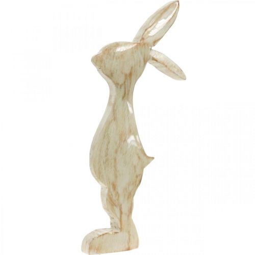 Floristik24 Figurine de décoration, lapin, décoration de printemps, Pâques, décoration bois 30,5 cm