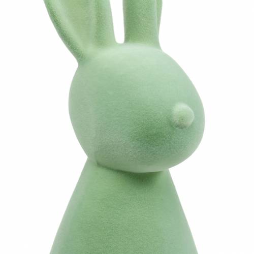 Article Lapin de décoration de Pâques 47cm figurine de décoration de lapin de Pâques floqué vert Pâques