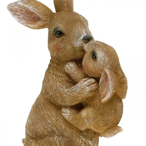 Floristik24 Figurines de décoration de lapin lapin famille décoration de Pâques H11.5cm 2pcs