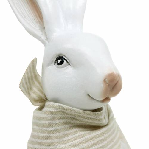 Article Décoration de Pâques Siège de bord de lapin 26cm Figurine de lapin de Pâques 2pcs