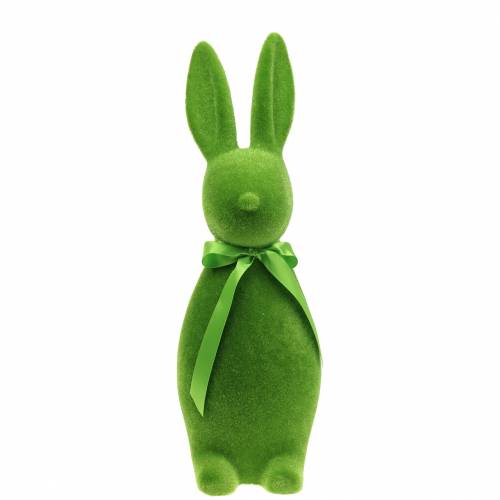 Floristik24 Lapin floqué vert H42cm