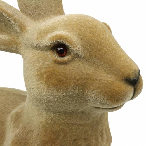 Article Décoration de Pâques lapin floqué marron H50cm