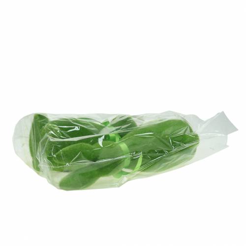 Floristik24 Lapin floqué vert 30cm 2pcs