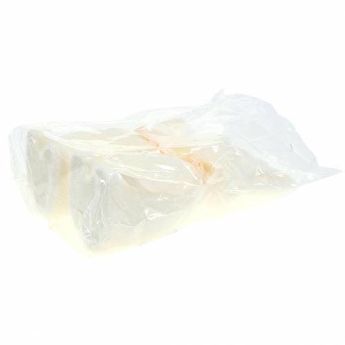 Floristik24 Lapin floqué blanc crème H30cm 2pcs
