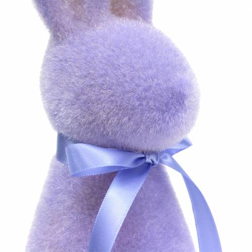 Floristik24 Lapin floqué Lilas Violet H30cm 2pcs