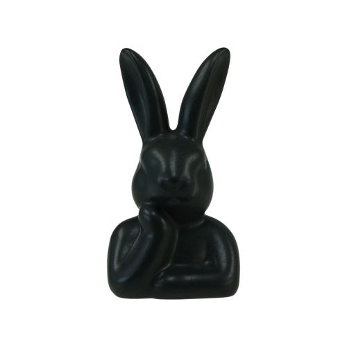 Article Lapin pensant petit buste de lapin noir 6×4×10,5cm