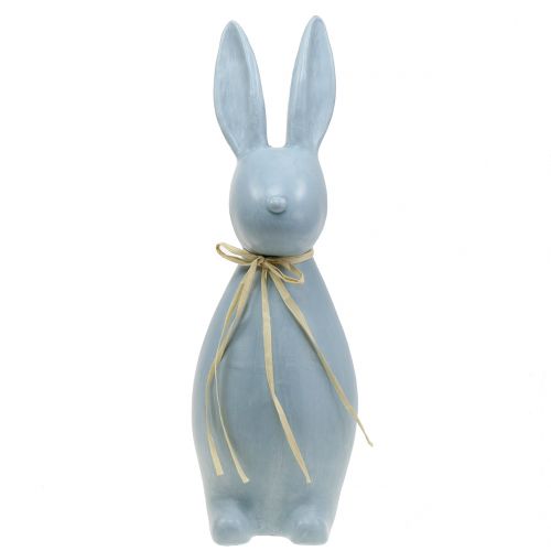 Floristik24 Lapin de Pâques Grand Bleu H47cm