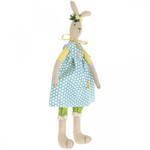 Article Lapin en peluche pour Pâques, lapin de Pâques avec vêtements, bunny girl H43cm