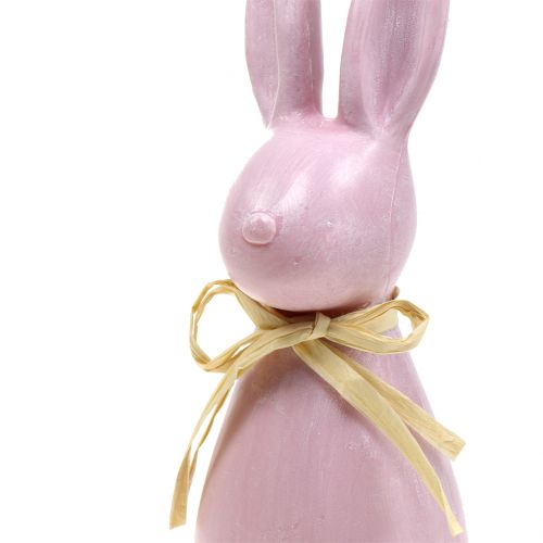 Floristik24 Lapins de Pâques rose H29cm 2pcs