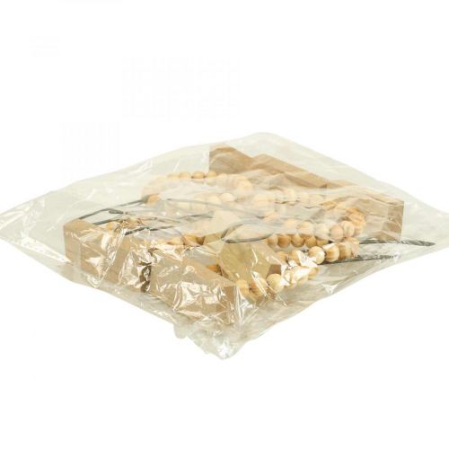 Article Décoration de table en forme de lapin Décoration de Pâques Perles en bois Décoration Rouille Ø6,5cm 6 pièces