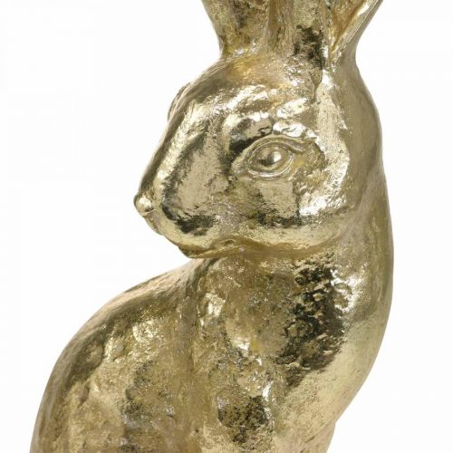 Article Décoration lapin grand lapin de Pâques assis or 22×17×51.5cm