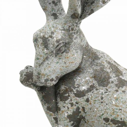 Floristik24 Lapin déco assis aspect pierre décoration de jardin H31cm