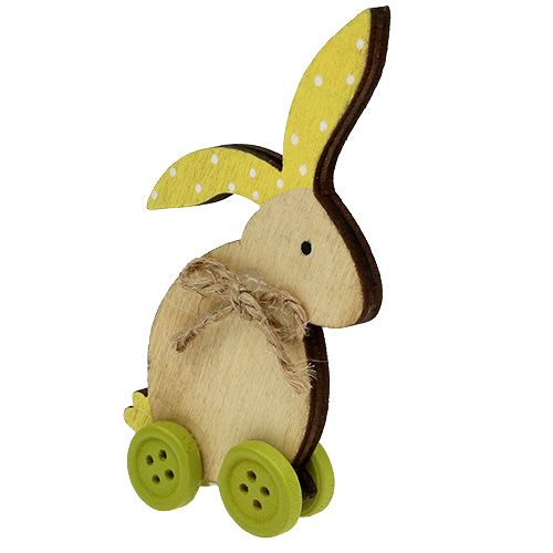 Floristik24 Figurine de lapin en bois assortie. 9cm 24 pièces