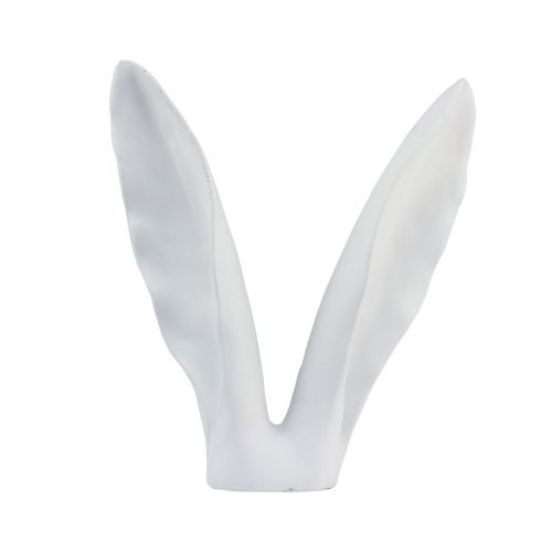 Floristik24 Décoration de lapin oreilles de lapin décoration pierre artificielle blanche 24×22×29cm