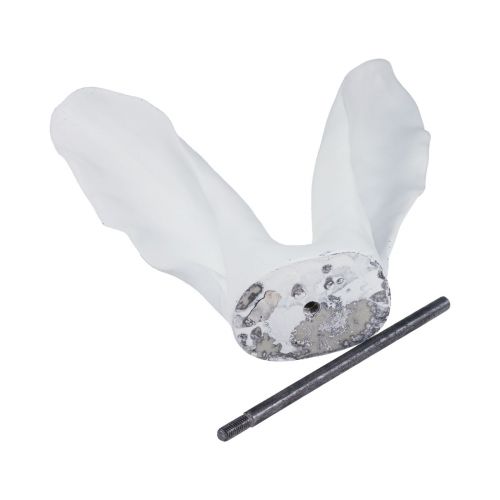 Floristik24 Décoration de lapin oreilles de lapin décoration pierre artificielle blanche 24×22×29cm