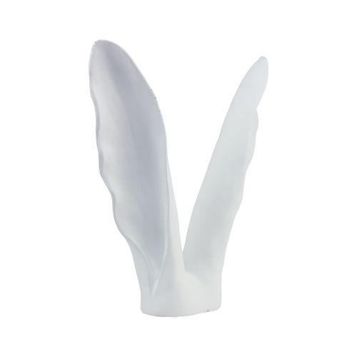 Floristik24 Décoration de lapin oreilles de lapin décoration pierre artificielle blanche 24×22×29cm