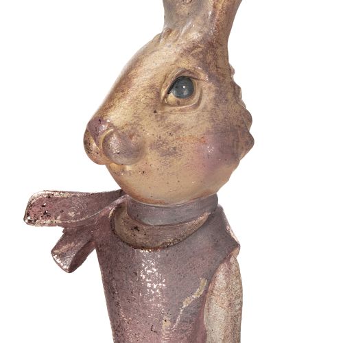 Article Figurine décorative de lapin en robe, idéale pour une décoration élégante de printemps et de Pâques, 55 cm