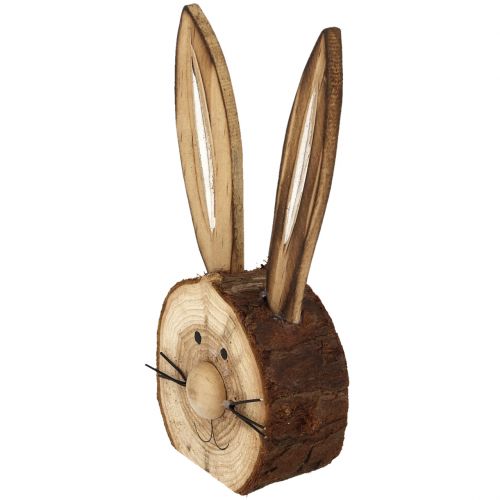 Tête de lapin en bois nature 11cm - 12cm 6pcs