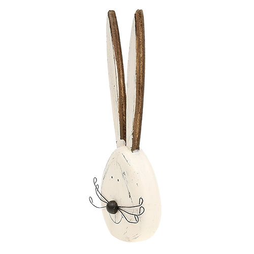 Floristik24 Tête de lapin de couleur crème debout 19cm