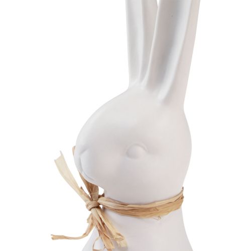 Article Décoration tête de lapin lapin de Pâques lapin blanc en céramique 17cm