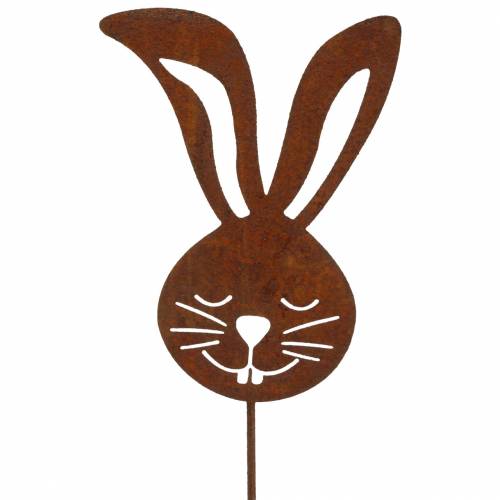 Floristik24 Tête de lapin sur pique métal râpe H45cm décoration jardin