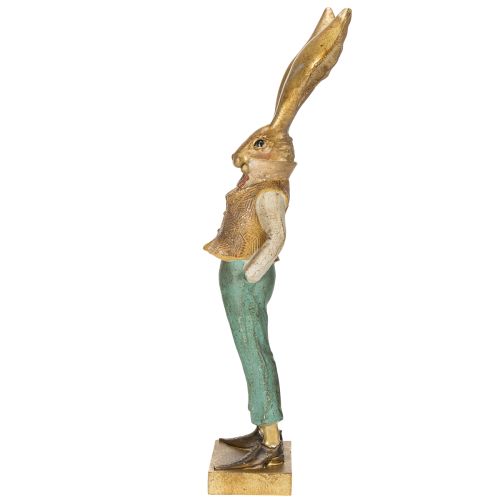 Article Figurine de lapin habillée pour une décoration intérieure harmonieuse et saisonnière, 53 cm