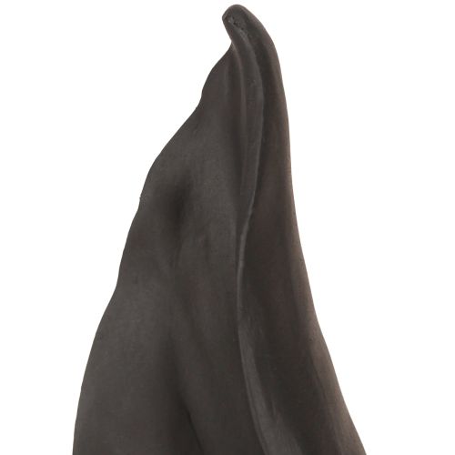 Floristik24 Décoration d&#39;oreilles de lapin Lapin de Pâques en noir 20 cm x 7,5 cm x 29 cm