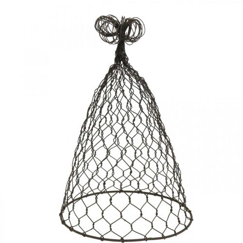 Capot fil, cloche décorative, treillage en métal Marron H25cm Ø16cm