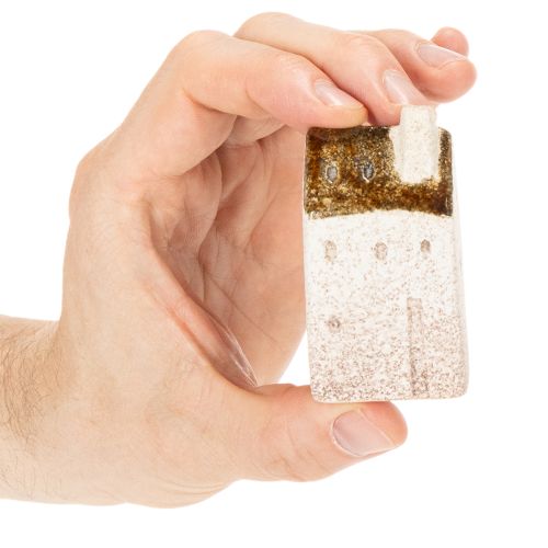 Ensemble de maisons miniatures décoratives en céramique, 7 cm, 3 pièces | Floristik24.fr