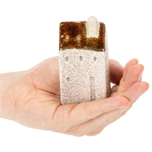 Ensemble de 3 maisons miniatures décoratives en céramique, décoration de table, 9 cm, pièces | Floristik24.fr