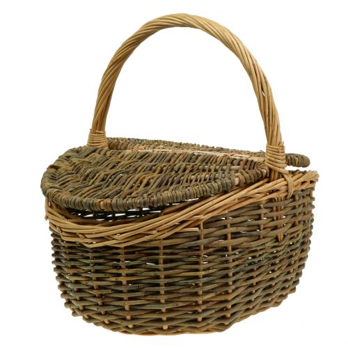 Floristik24 Panier pique-nique saule 40cm x 30 cm H20cm
