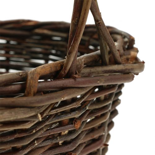 Panier à anses ovale en osier 28 x 20 cm | Floristik24.fr