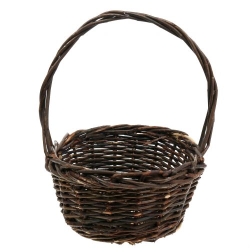 Panier à anses ovale en osier 28 x 20 cm | Floristik24.fr