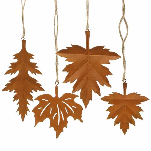 Floristik24 Feuilles d&#39;automne patine à accrocher 13cm 4pcs