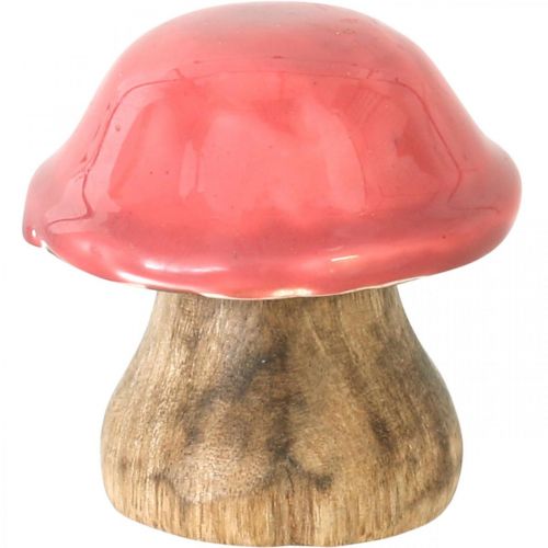 Floristik24 Déco automne champignons déco en bois Champignons en bois violet H5-7cm 6 pièces